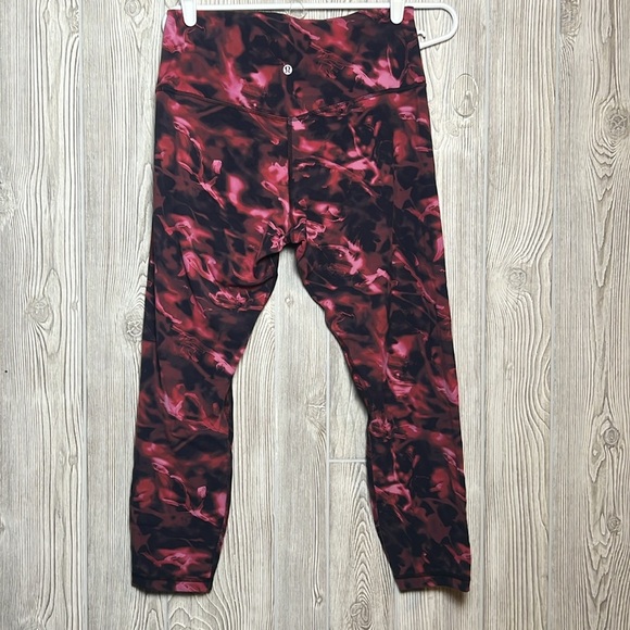 Lululemon Align High Rise Crop 23" Size 12 Intensity Pink Blossom - Picture 5 of 6